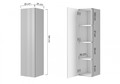 Bathroom Wall-mounted High Cabinet MDF Nicole 140cm, cashmere