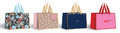 Gift Bag Kraft Gold 230x180mm 12-pack, assorted patterns