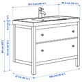 HEMNES / ORRSJÖN Wash-stnd w drawers/wash-basin/tap, white, 102x49x89 cm