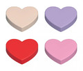 Eraser Hearts 20pcs