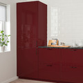 KALLARP Door, high-gloss dark red-brown, 30x60 cm