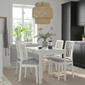 EKEDALEN / EKEDALEN Table and 4 chairs, white white/Ramna light grey, 80/120 cm