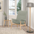 VEDBO High-back armchair, Gunnared light green