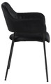 Set of Dining Chairs with Armrests, black
