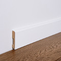 MDF Skirting Board Foge LB1 8 cm 2 m, semi-matt white