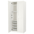 PAX / GRIMO Wardrobe combination, white/white, 100x60x236 cm