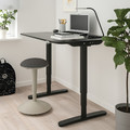 NILSERIK Standing support, beige, Vissle dark grey