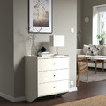 RACKNÄS Chest of 3 drawers, white/wall mounted, 69x78 cm