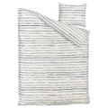 PAGODTRÄD Duvet cover and pillowcase, white/navy blue, 150x200/50x60 cm