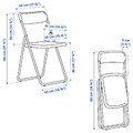 VIHALS Folding chair, white