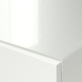 BESTÅ Top panel for TV, glass/white, 180x40 cm