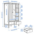 GULLABERG Wardrobe, white, 128x64x201 cm