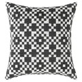 GINSTSÄCKMAL Cushion cover, black/white, 50x50 cm