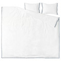 TÅTELSMYGARE Duvet cover and 2 pillowcases, white/blue, 200x200/50x60 cm