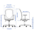 FLINTAN Office chair with armrests, beige