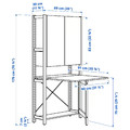 IVAR 1 sec/storage unit w foldable table, pine, 89x30x179 cm