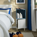 EKET Cabinet combination with legs, white dark grey-blue/wood, 35x35x80 cm