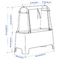 ASPAREN Plant set, outdoor grey/transparent white, 89x38x91 cm