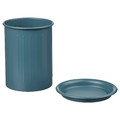 VÄLVÅRDAD Cutlery stand, dark grey-blue/galvanised, 13 cm