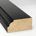 BODBYN Contoured deco strip/moulding, black, 221 cm