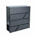 Modern Wall-Mount Letterbox, Anthracite, 370x370x105mm