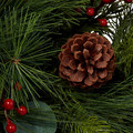 Table Garland Decoration with Rowan Berries and Pine Cones