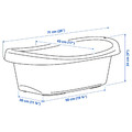 LÄTTSAM Baby bath, white/turquoise