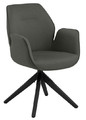 Swivel Chair Aura, auto return, dark grey/black