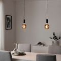 MOLNART LED bulb E27 140 lumen, globe grey clear glass, 125 mm