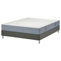 LYNGÖR Divan bed, Valevåg firm/light blue dark grey, 140x200 cm
