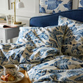 BITTERSÖTA Duvet cover and 2 pillowcases, light grey/blue, 200x200/50x60 cm