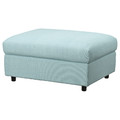 VIMLE Cover for footstool with storage, Saxemara light blue