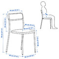 VIHALS / VIHALS Table and 2 chairs, white white/white, 74x74 cm