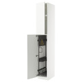 METOD High cabinet with cleaning interior, white/Stensund white, 40x60x240 cm