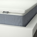 VESTERÖY Mattress and mattress pad, medium firm light blue/Näsfjället white, 140x200 cm