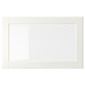 OSTVIK Glass door, white, clear glass, 60x38 cm
