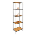 Shelving Unit Vita 5 Shelves, slim, oak