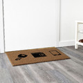 EGERNSUND Doormat, natural/black, 40x70 cm