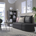 LINDÅKRA 2-seat sofa-bed, Vissle dark grey