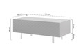 Coffee Table with Storage Scalia II 120, matt labrador, black legs