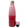 Water Bottle 500ml, hearts, pink-red
