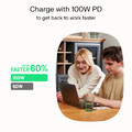 GREEN CELL Cable USB-C-USB-C PowerStream 100W, braid, 1.2m, green
