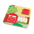 Fisher-Price Wooden Farm Animal Board Busy Activity Toy JCY33 12m+