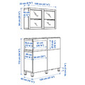 BESTÅ Storage combination w doors/drawers, white Studsviken/Stubbarp/white woven poplar, 120x42x213 cm