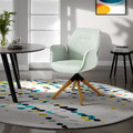 Swivel Chair Aura, auto return, light grey