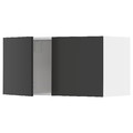 METOD Wall cabinet with 2 doors, white/Nickebo matt anthracite, 80x40 cm
