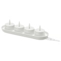 SKATGÅS LED tealight kit, with charging tray white