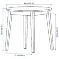NACKANÄS / SKOGSBO Table and 2 chairs, acacia/dark brown, 80 cm