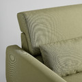SLATORP 3-seat sofa with chaise longue, Vissle yellow-green