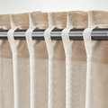 TRYSTÄVMAL Curtains, 1 pair, beige/white, 145x300 cm